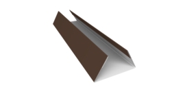 Планка стыковочная составная нижняя 0,45 Drap RAL 8017 шоколад (2м)
