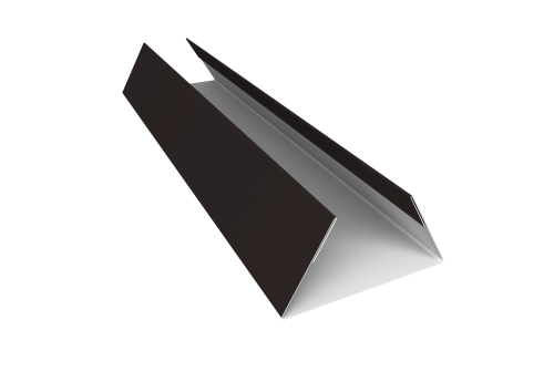 Планка стыковочная составная нижняя 0,45 Drap TX RAL 9005 черный (2м)