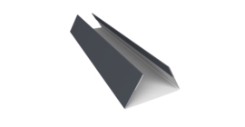 Планка стыковочная составная нижняя 0,45 Drap TR RAL 7024 мокрый асфальт (2м)