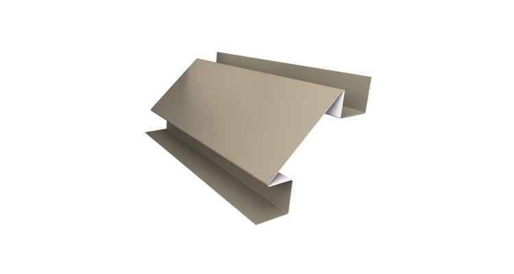 Угол внутренний сложный 75мм 0,45 PE с пленкой RAL 1015 светлая слоновая кость (2м)