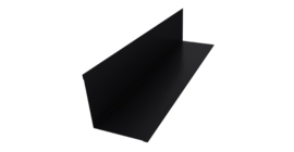 Угол внутренний 110х110 0,5 Satin с пленкой RAL 9005 черный (2м)