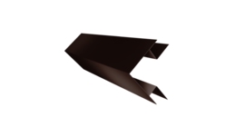 Угол внешний сложный 75х75 0,45 Drap TwinColor RAL 7024 мокрый асфальт (2м)