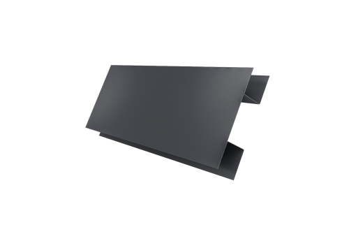 Планка H-образная стыковочная сложная 0,45 Drap TwinColor RAL 7024 мокрый асфальт (3м)