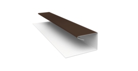 Планка П-образная завершающая сложная (КД) 0,45 Drap ST RAL 8017 шоколад (2м)