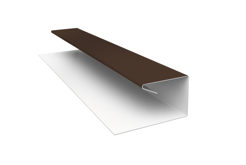 Планка П-образная завершающая сложная (КД) 0,5 Drap TX RAL 8017 шоколад (2м)