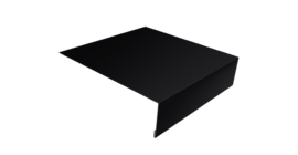 Планка лобовая/околооконная простая 190х50 0,5 Satin с пленкой RAL 9005 черный (3м)