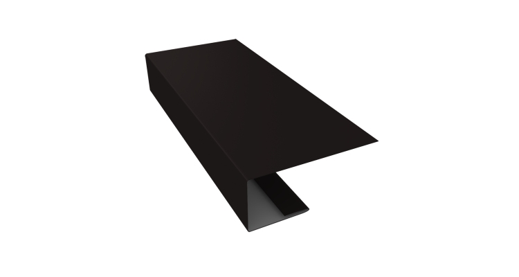 J-Профиль 18мм 0,5 Satin с пленкой RAL 9005 черный (2м)