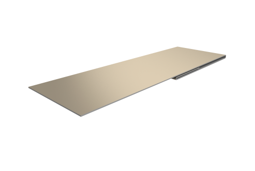 Планка финишная 48х25 0,5 Satin с пленкой RAL 1015 светлая слоновая кость (3м)