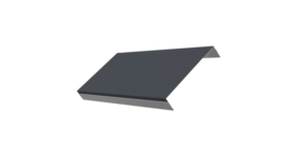 Ламель обратная 150 забора жалюзи Texas стартовая/финишная для калиток и ворот 0,45 Drap TX RAL 7024 мокрый асфальт