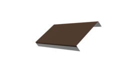 Ламель обратная 150 забора жалюзи Texas стартовая/финишная для калиток и ворот 0,5 Satin Matt с пленкой RAL 8017 шоколад