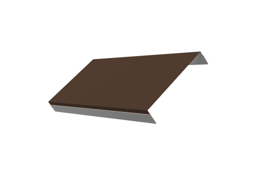 Ламель обратная 150 забора жалюзи Texas стартовая/финишная для калиток и ворот 0,5 Satin Matt TX RAL 8017 шоколад