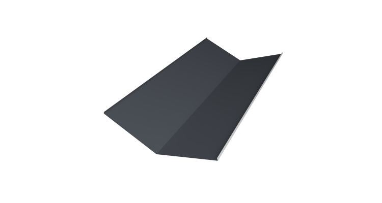 Планка ендовы нижней 300х300 0,45 Drap TX RAL 7024 мокрый асфальт (3м)