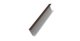 Декоративная накладка на столб универсальная 60х60 для забора жалюзи 0,5 Drap TX RAL 8017 шоколад (2,5м)