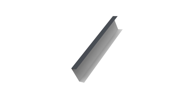 Декоративная накладка на столб универсальная 60х60 для забора жалюзи 0,5 Satin Matt TX RAL 7024 мокрый асфальт (2м)