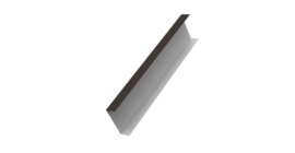 Декоративная накладка на столб универсальная 62х55 для забора жалюзи 0,5 Velur X RAL 8017 шоколад (2м)