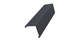 Декоративная накладка на столб универсальная угловая 62х55 для забора жалюзи 0,5 Velur X RAL 7024 мокрый асфальт (2м)