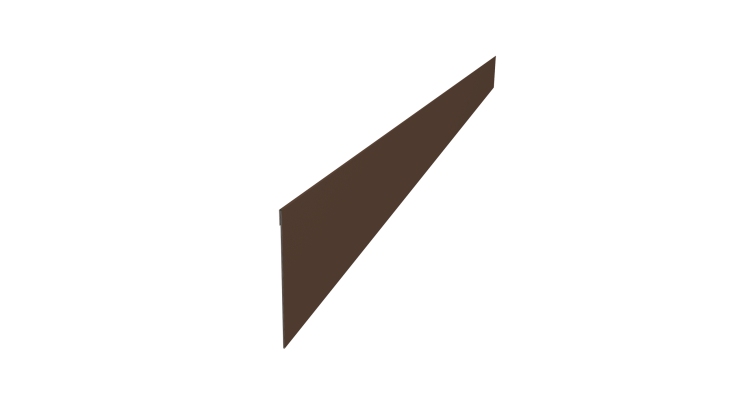 Ламель забора жалюзи Palermo стартовая/финишная для калиток и ворот 0,45 Drap-double TX RAL 8017 шоколад