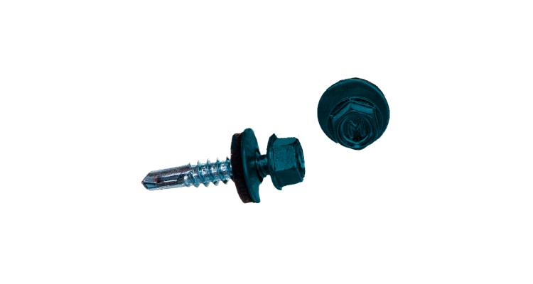 Саморез по металлу Daxmer 5,5х25 RAL 5009 (250) сверло №3