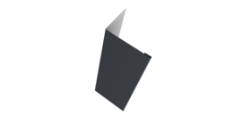 Нащельник для калиток и ворот 25х35 жалюзи Milan, Tokyo, Palermo 0,5 Satin RAL 7024 мокрый асфальт (L2,5)