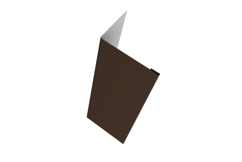 Нащельник для калиток и ворот 25х35 жалюзи Milan, Tokyo, Palermo 0,5 Satin RAL 8017 шоколад (L2,5)