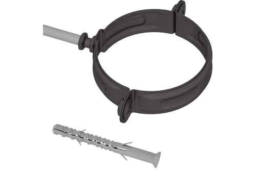 Хомут трубы на кирпич GL PE 100 мм RR 32 темно-коричневый