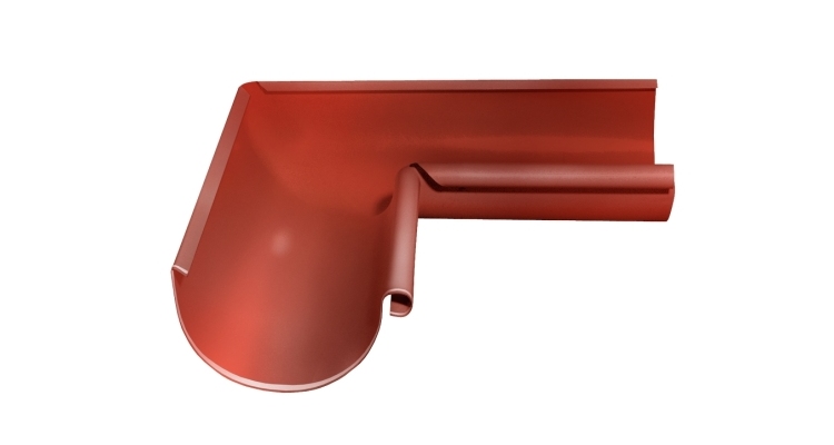 Угол желоба внутренний Grand Line PU 90 гр 125 мм RAL 8004 терракота
