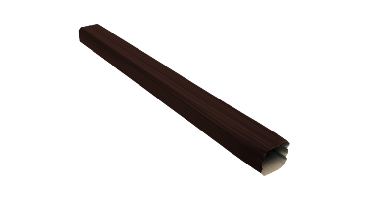 Труба прямоугольная Vortex 3м RAL 8017 шоколад