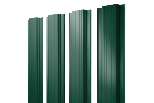 Штакетник Прямоугольный с прямым резом 0.4 PE RAL 6005 зеленый мох