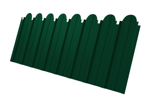 Профнастил С10A фигурный 0,5 Satin RAL 6005 зеленый мох